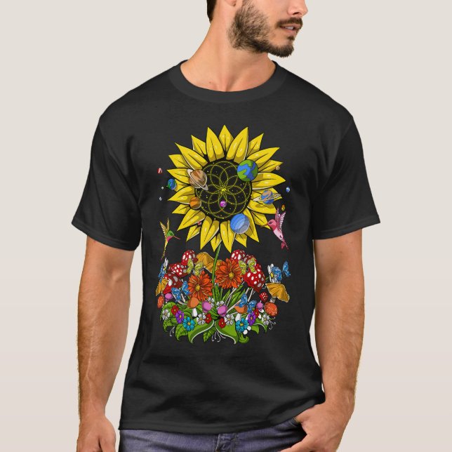 Psychedelic Sunflower T-Shirt (Front)