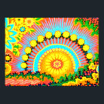 Psychedelic Sunset Vintage 60's Pop Art Poster<br><div class="desc">Make the parents or grandparents feel young again, or Kids, consider this "vintage"- Is your best friend into retro hippie chic? Then- - this is it.. See more at: www.zazzle.com/INTHEPRESENT* (wholesalers or retailers-- we'll take any of our works private for you, if the order's large enough- or we'll create just...</div>
