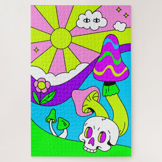 Psychedelic Sunshine Jigsaw Puzzle (Vertical)
