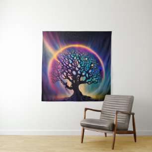 Psychedelic Surreal Mystical Tree Tapestry