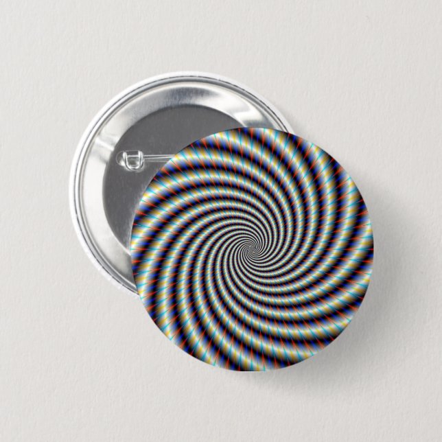 Psychedelic Swirl 2 Inch Round Button (Front & Back)