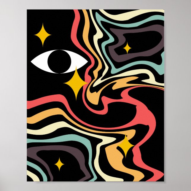 Psychedelic Swirl Eye Poster (Front)