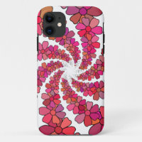 Psychedelic swirl flowers floral retro groovy