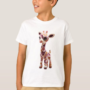 Psychedelic Swirl Giraffe Kids T-Shirt