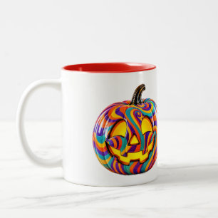 Psychedelic Swirl Pumpkin Mug