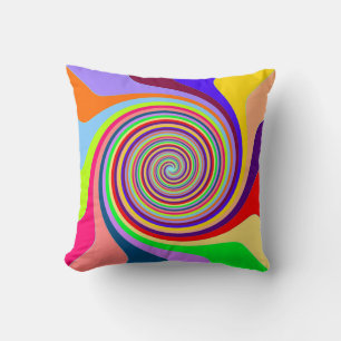 Psychedelic Swirl Throw PIllow