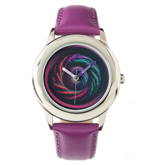 Psychedelic Swirl Watch (Front)