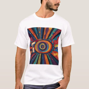 Psychedelic Swirling Typography - Colourful Design T-Shirt
