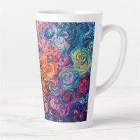 Psychedelic Swirls Oil Painting