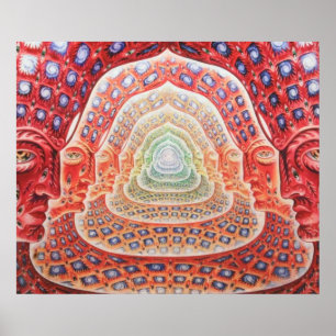 Psychedelic Third Eye and Universes Poster