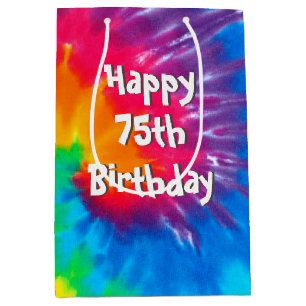 Psychedelic Tie Dye 75e Anniversaire Sac Cadeau Mo