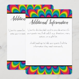Psychedelic Tie Dye Additional Info Card