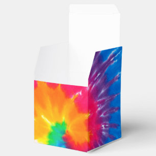 Psychedelic Tie-Dye Design Favor Box
