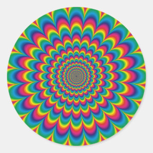 Psychedelic Tie Dye Envelope Seal Stickers