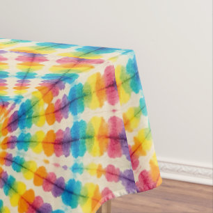 Psychedelic Tie Dye   Groovy Retro Tablecloth