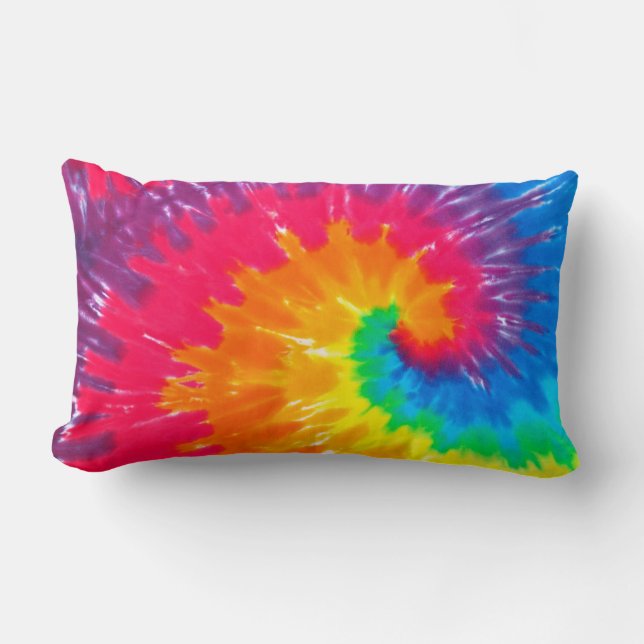 Psychedelic Tie Dye  Lumbar Pillow (Front)