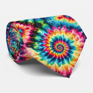 Psychedelic Tie-Dye Pattern Tie
