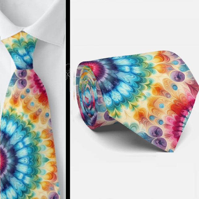 Psychedelic Tie-Dye Pattern Tie (Creator Uploaded)