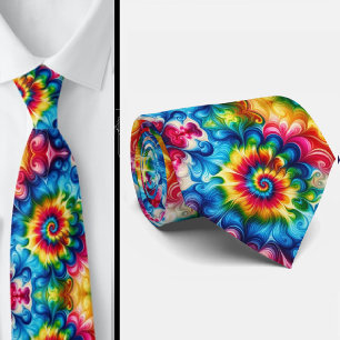 Psychedelic Tie-Dye Pattern Tie