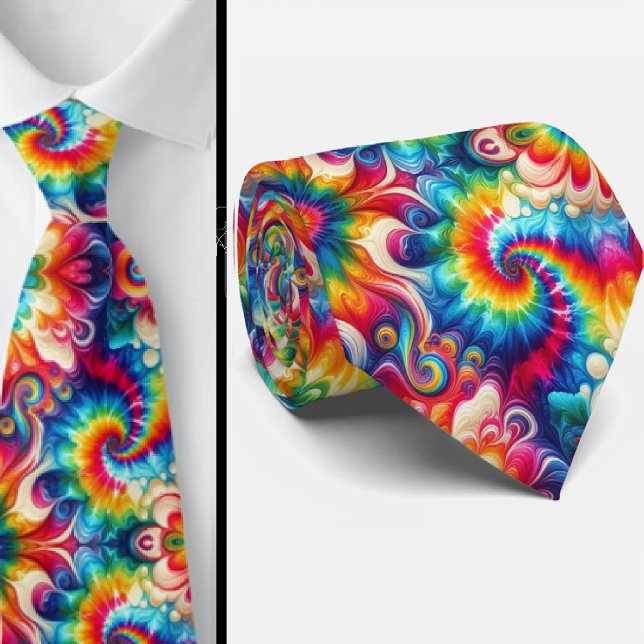 Psychedelic Tie-Dye Pattern Tie (Creator Uploaded)
