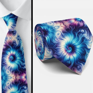 Psychedelic Tie-Dye Pattern Tie