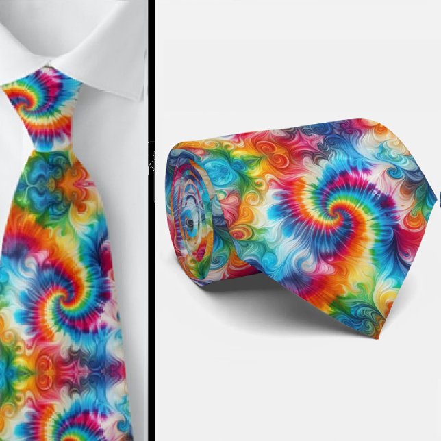 Psychedelic Tie-Dye Pattern Tie (Creator Uploaded)