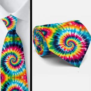 Psychedelic Tie-Dye Pattern Tie
