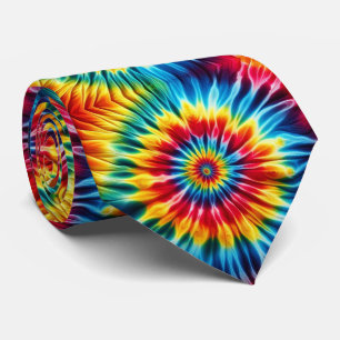 Psychedelic Tie-Dye Pattern Tie