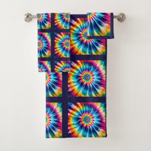 Psychedelic Tie Dye Pattern Towel Set