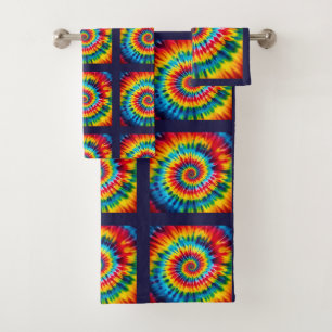 Psychedelic Tie Dye Pattern Towel Set