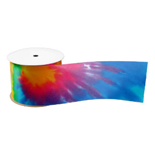 Psychedelic Tie Dye Satin Ribbon