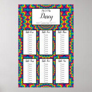 Psychedelic Tie Dye Seating Chart
