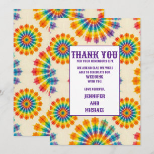 Psychedelic Tie Dye Thank You Cards