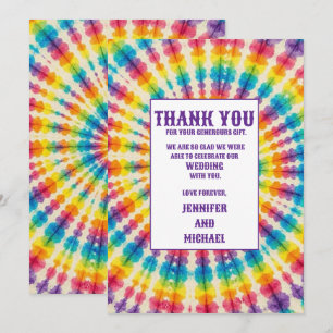 Psychedelic Tie Dye Thank You Cards