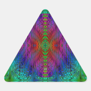 Psychedelic Time Warp by SD. Kelley Triangle Sticker