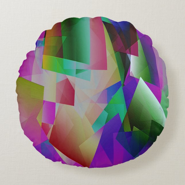 Psychedelic Timez....... Round Pillow (Front)