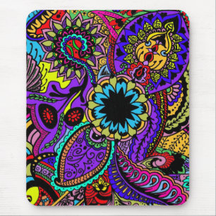 Psychedelic Treasure Map Mouse Pad