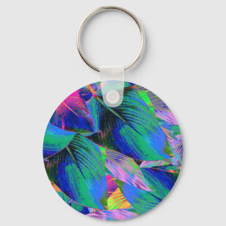 Psychedelic Tree Leaves Keychain