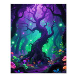 Psychedelic tree poster