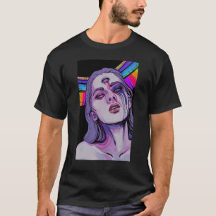 Psychedelic Trippy Mushroom Acid Trip Surreal Psyt T-Shirt