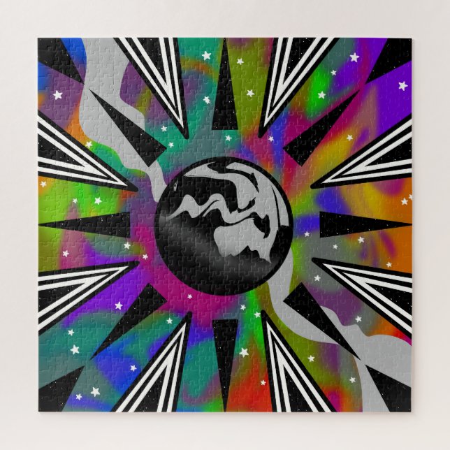 Psychedelic Trippy Space and Abstract Jigsaw Puzzle (Vertical)
