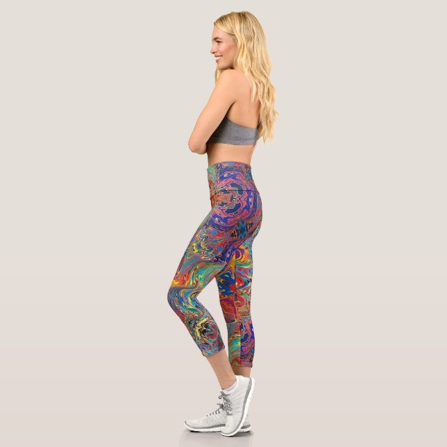 Psychedelic Vibration - Pretty Capris Leggings (Left)