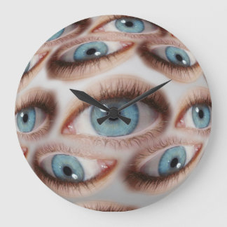 Psychedelic Vision: Abstract Eye Illusion Large Clock