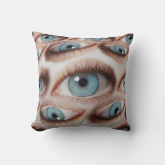 Psychedelic Vision: Abstract Eye Illusion Throw Pillow