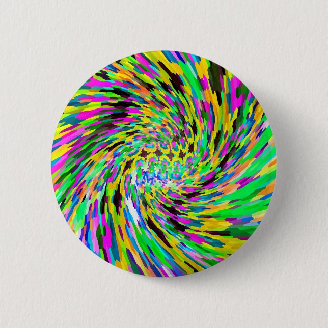 Psychedelic vortex 2 inch round button (Front)