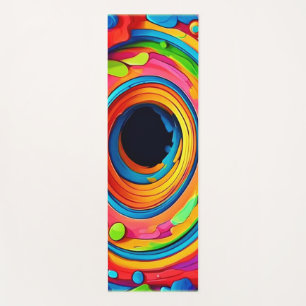 Psychedelic Vortex Colourful Abstract Yoga Mat