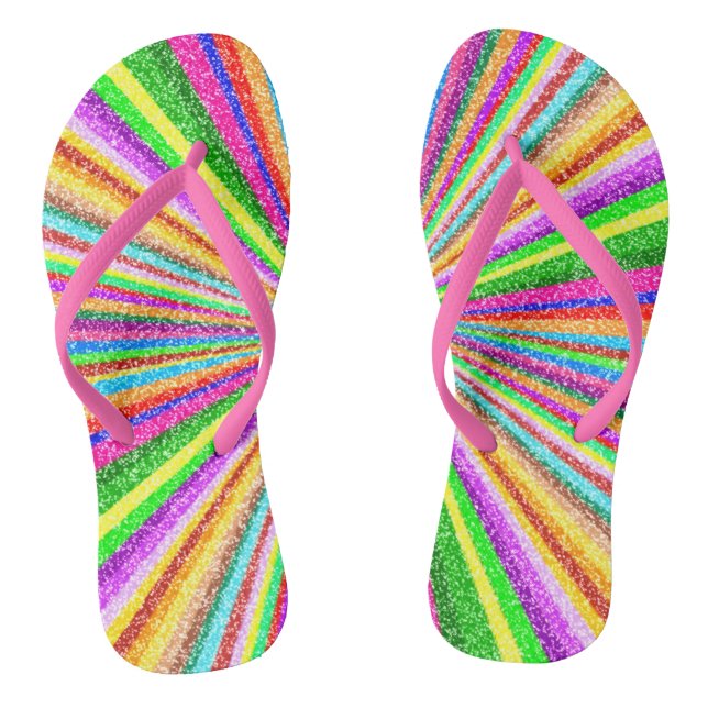 Psychedelic Vortex Flip Flops (Footbed)