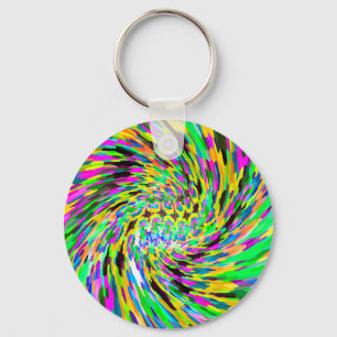 Psychedelic vortex keychain