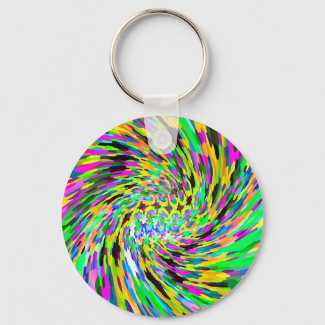 Psychedelic vortex keychain (Front)