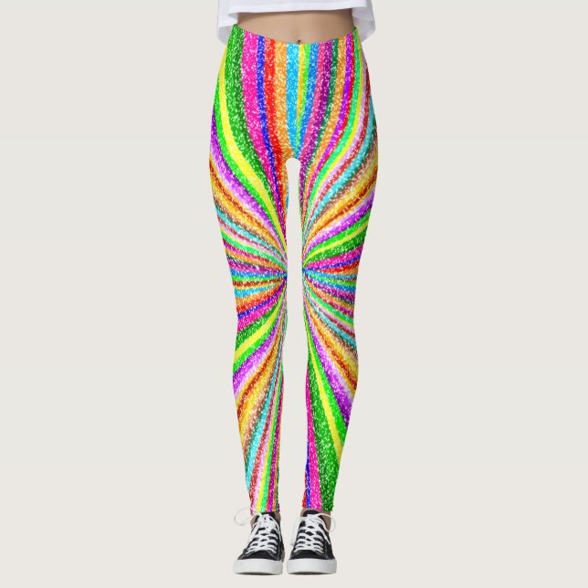 Psychedelic Vortex Leggings (Front)